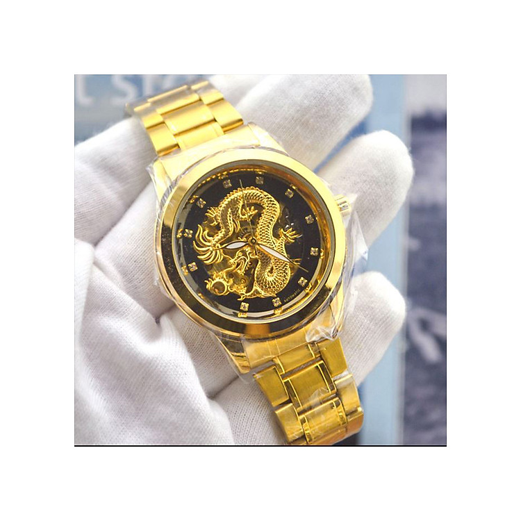 Đồng Hồ Nam Cơ Lộ Máy Chạm Rồng 3D Đẳng Cấp Thời Thượng Sử Dụng Thép Không Gỉ Cao Cấp 904L Mặt Đá Cao Cấp Giả Kim Cương Chống Nước Tuyệt Vời Đường Kính 38,5mm