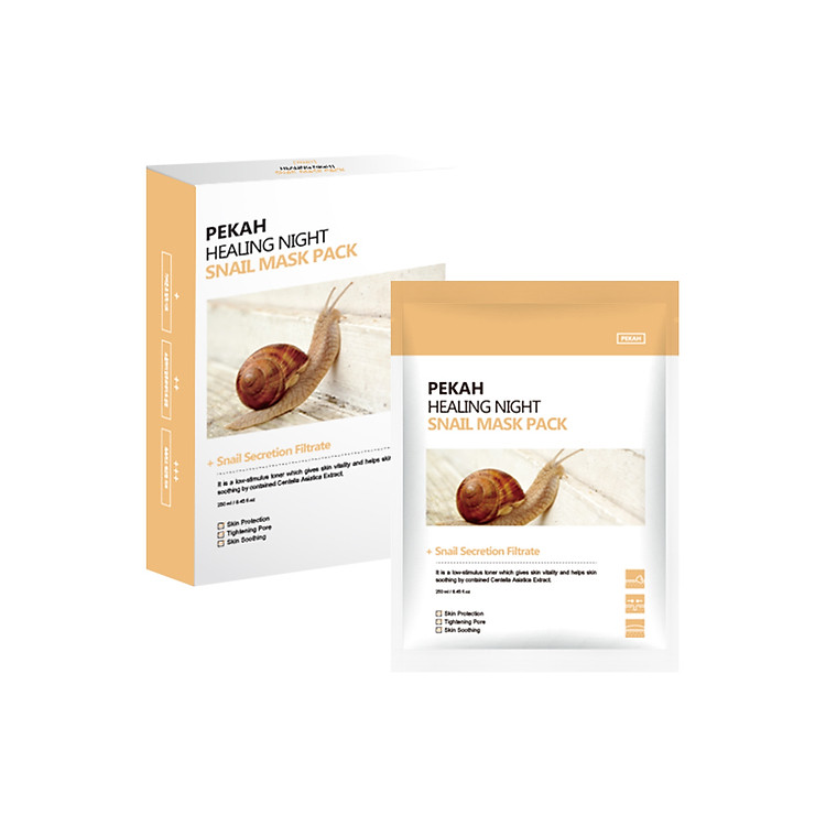 Mặt Nạ Cấp Ẩm Giúp Phục Hồi Và Tái Tạo Da PEKAH HEALING NIGHT SNAIL MASK PACK 25ml