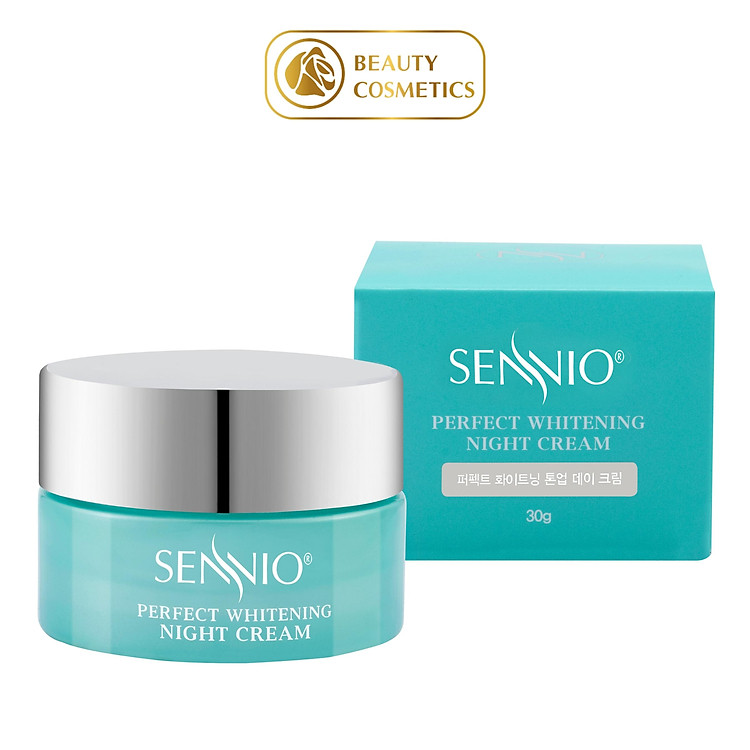 Kem dưỡng ẩm Sennio Perfect Whitening Night Cream dưỡng trắng da mặt ban đêm tái tạo và phục hồi da 30g SNO 830