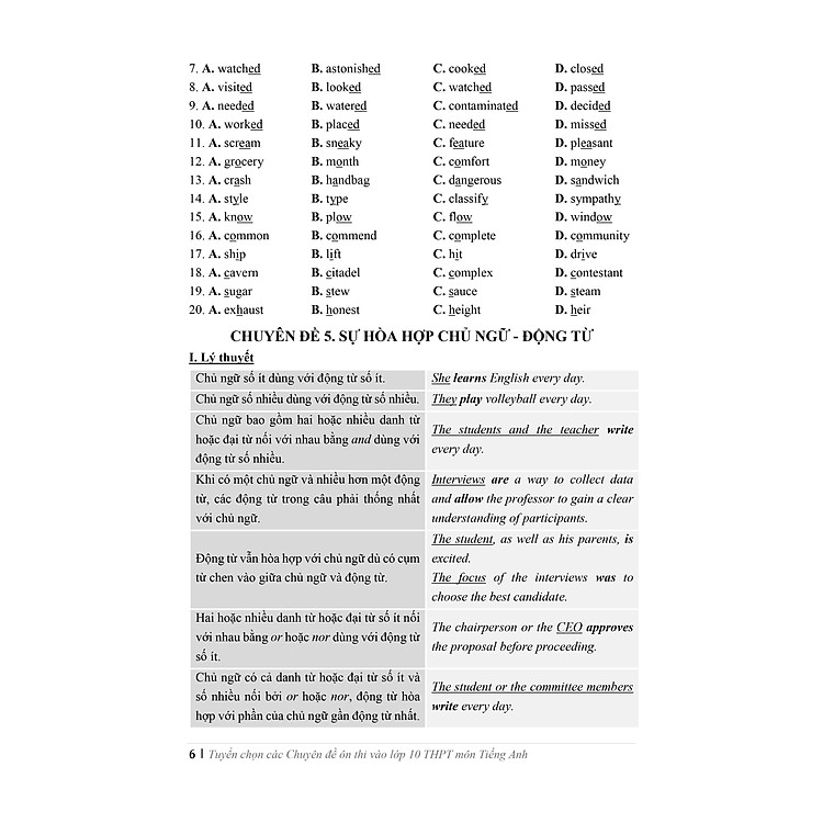 Tuyển Chọn Các Chuyên Đề Ôn Thi Vào Lớp 10 THPT Môn Tiếng Anh - Ảnh 5