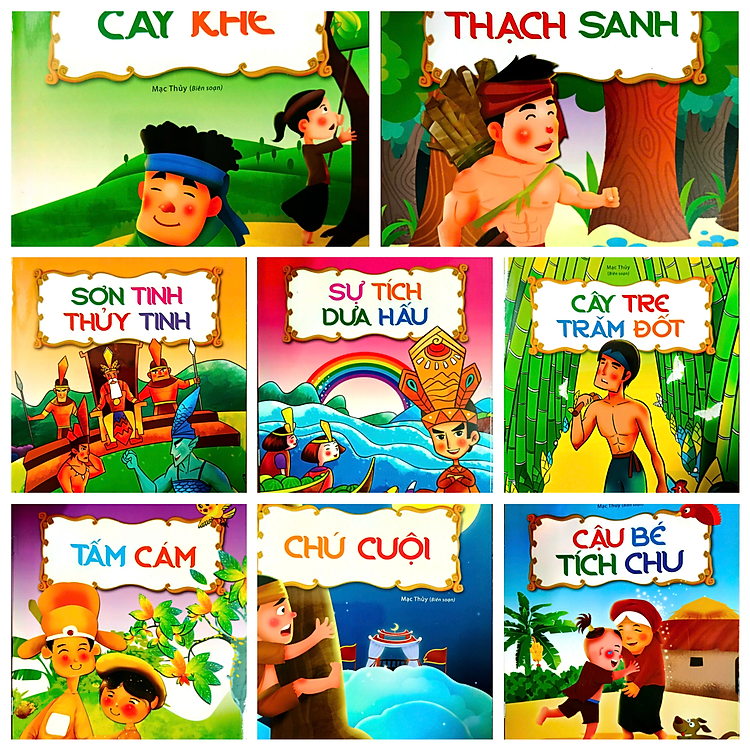 Combo Bộ Truyện Cổ Tích Việt Nam Đặc Sắc - Bộ 8 Cuốn + Tặng Hộp Bút Sáp Màu Ngẫu Nhiên