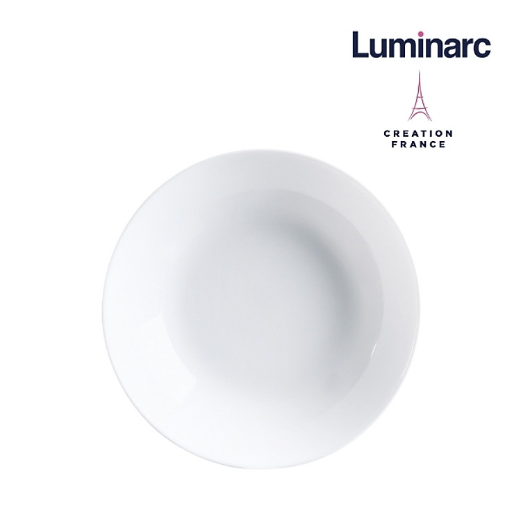 Bộ 6 Đĩa Sâu Thuỷ Tinh Luminarc Diwali Trắng 20cm - LUDIN3605
