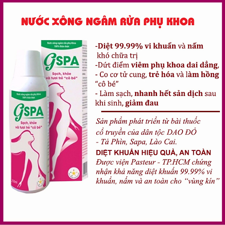 Tìm mua tại Avakids:Nước xông ngâm GSPA - Giảm viêm phụ khoa, tràn ngập Khuyến mãi, Ưu đãi