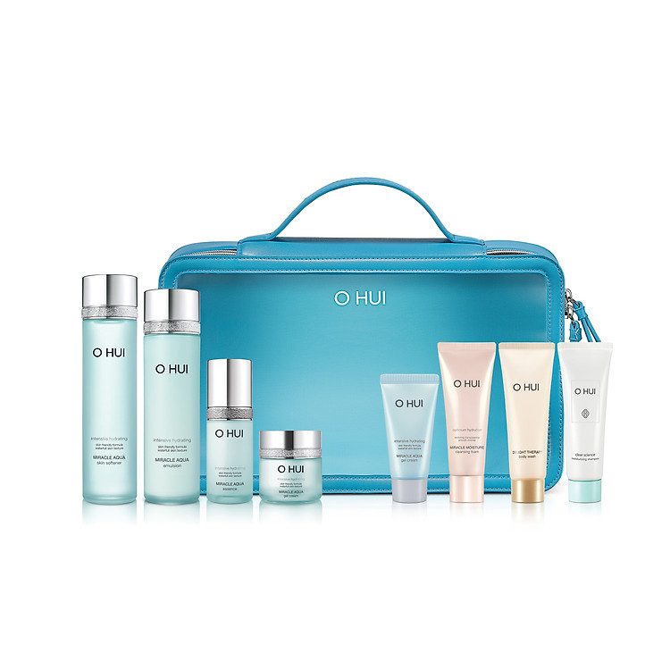 Bộ dưỡng cấp nước da sáng trong OHUI Miracle Aqua 4pcs set