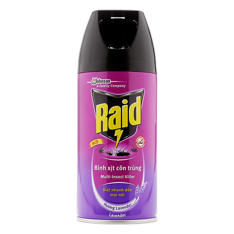 Xịt Côn Trùng Raid Hương Lavender 300ml
