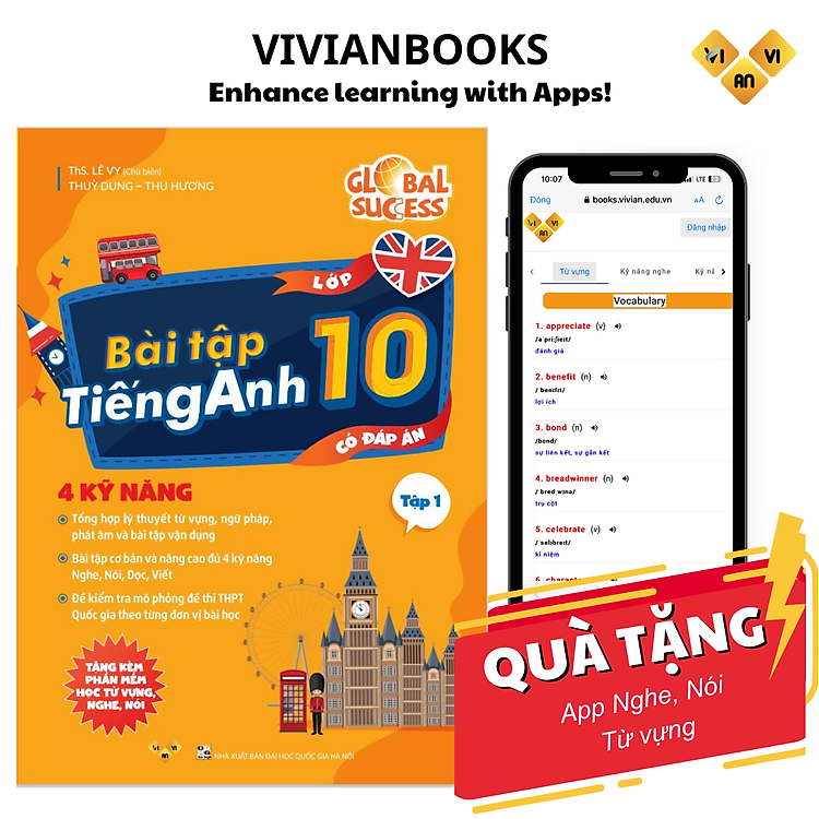 Bài Tập Tiếng Anh Lớp 10 Global Success, 4 Kỹ Năng (Có Đáp Án) – Tập 1