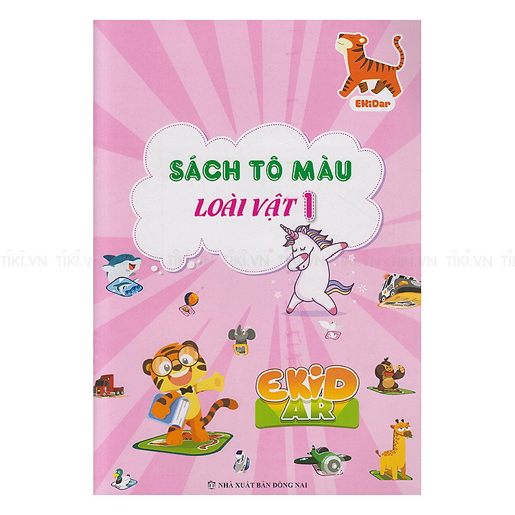 Sách Tô Màu 4D Ekidar Chủ Đề Loài Vật