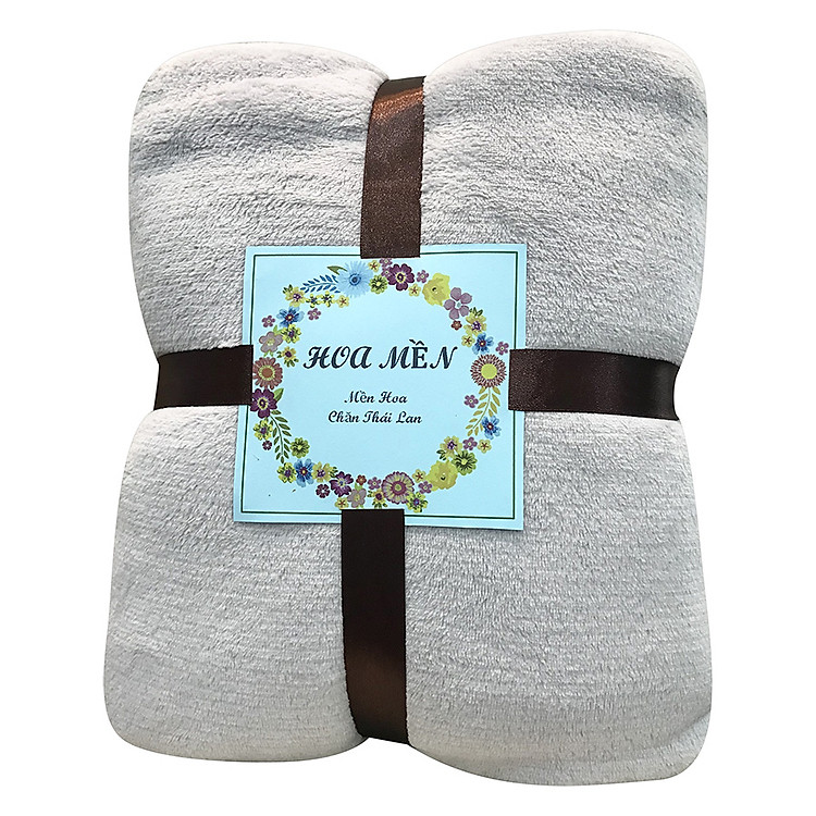 Chăn Mền Băng Lông Cừu Xám Nhạt (2m x 1m6)