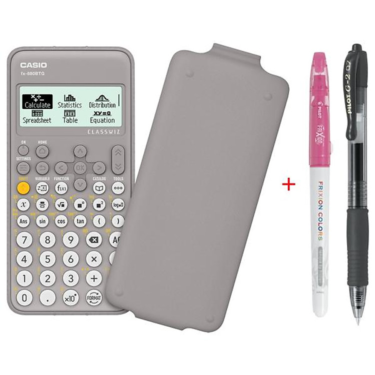 Máy Tính Casio FX-880BTG - Màu Xám + Bút Frixion Colors và G2 (màu ngẫu nhiên) - Ảnh 2