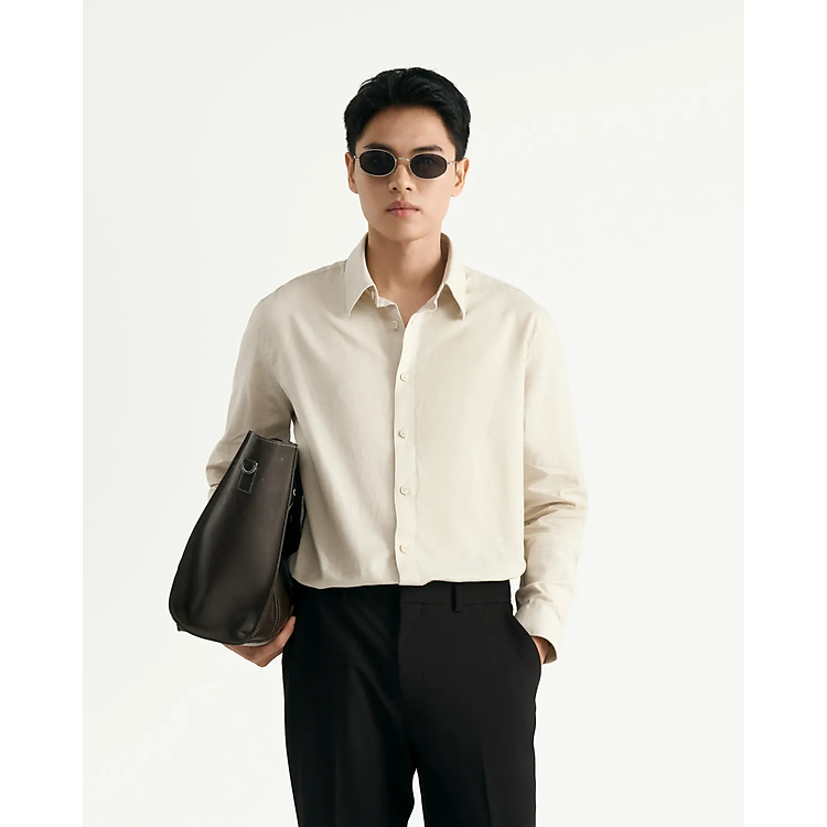Áo sơ mi tay dài nam linen cotton Form Regular - RT10S25SHL032 | ROUTINE CÀ MAU