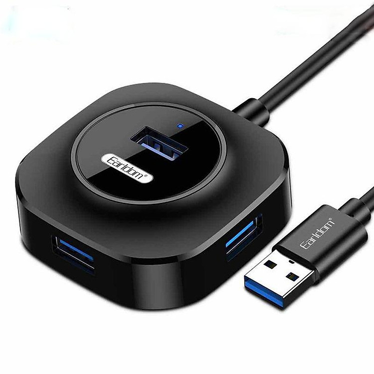 Hub USB 4 cổng Earldom HUB-06 - Bộ chia USB 1 ra 4 - Hàng Chính Hãng