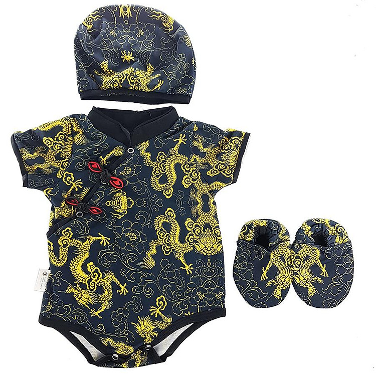 Bộ Bodysuit Tết cho bé hình Rồng Kèm Nón Và Vớ - Mihababy - TET_RONG