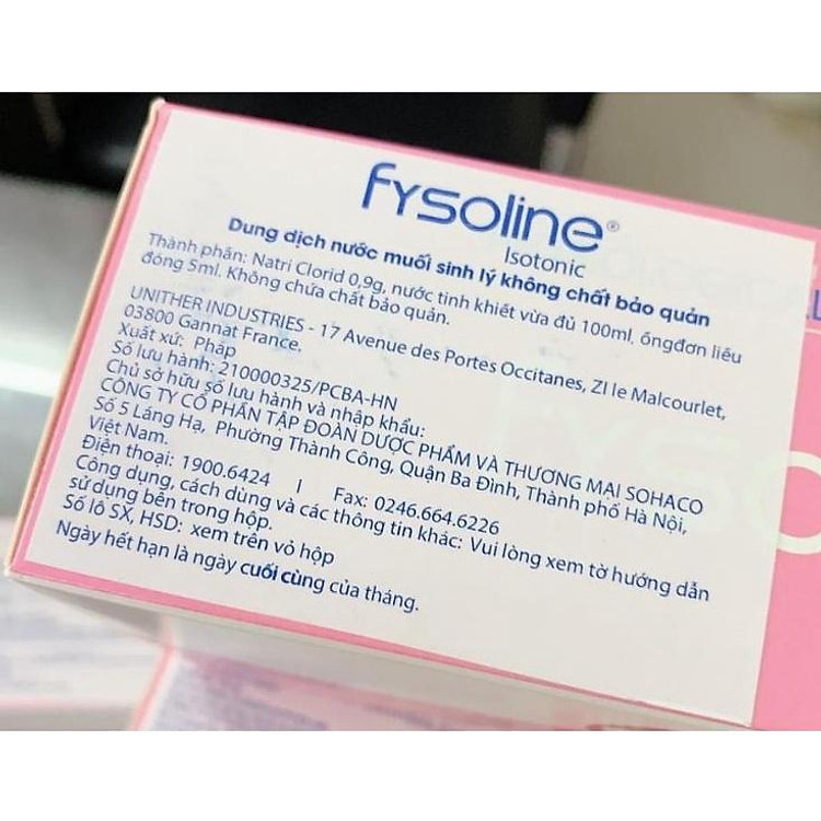 Fysoline - Nước muối sinh lý Pháp Chính hãng Tiết kiệm - Hình ảnh 2