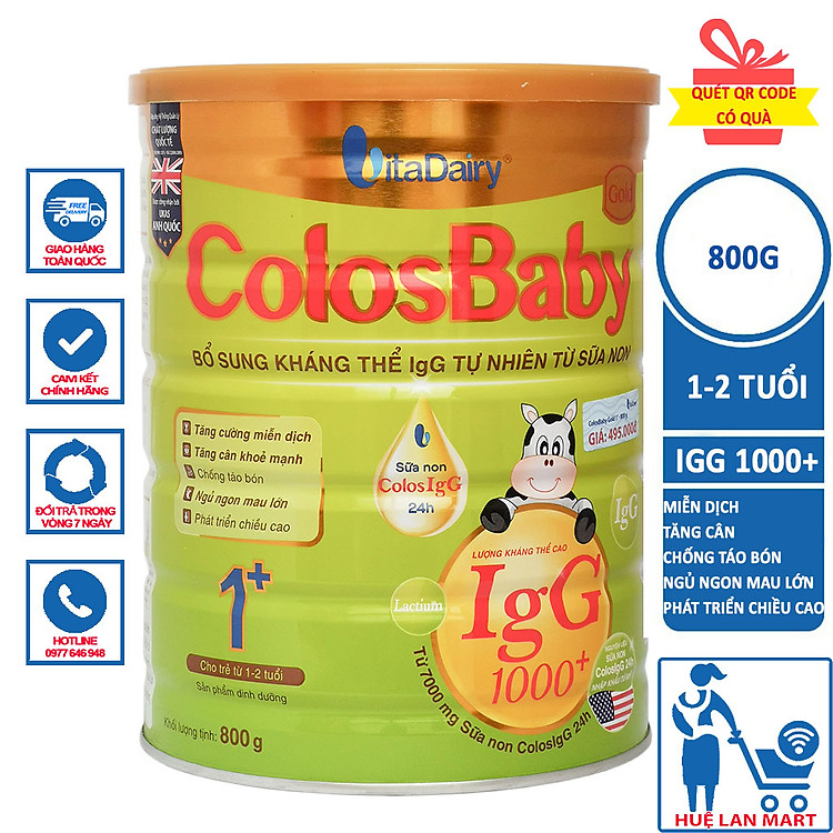 Sữa non COLOSBABY GOLD 1+ (800G) Đảm bảo Giá tốt