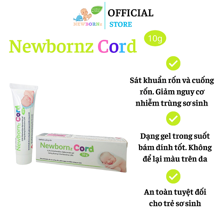 Gel vệ sinh rốn Newbornz 10g Chính hãng Giá rẻ - Hình ảnh 2