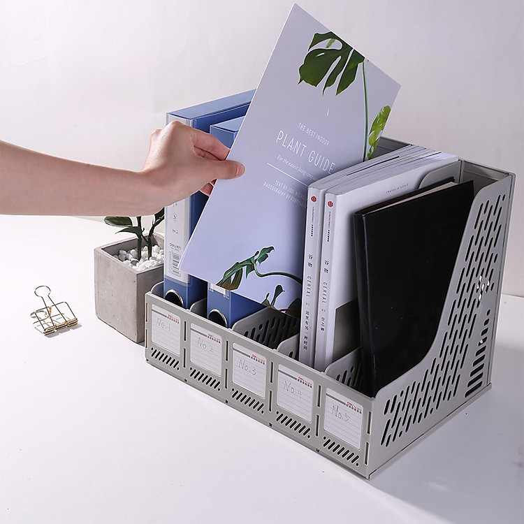 Khay Tài Liệu 5 Ngăn Đứng Deli 9838 - Ảnh 5