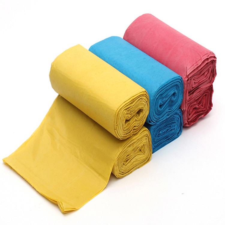 6 cuộn Túi rác ni lông 3 màu