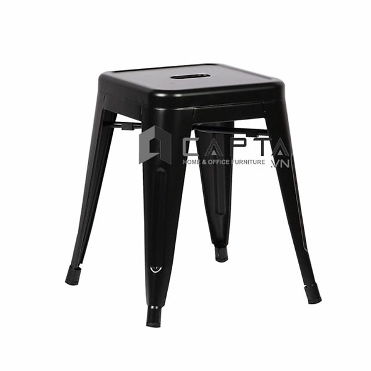 Ghế nhựa chân thấp TOLIX STOOL-T1 Nội thất Capta Ghế Tolix stool thép sơn tĩnh điện màu đen