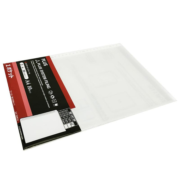 Bìa Lỗ Đựng Hồ Sơ Plus 92-372A (10 cái) - Ảnh 5