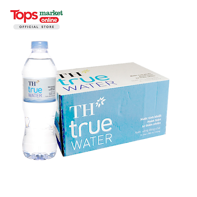 Thùng 24 Chai Nước Tinh Khiết TH True Water 500ML