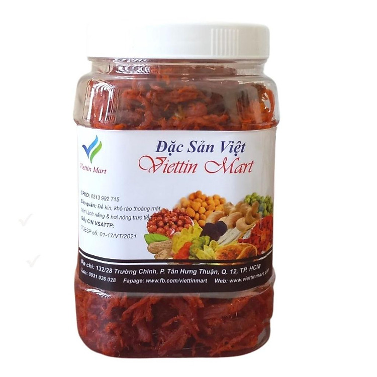 500gr thịt bò khô sợi thơm ngon (khô gà giả bò) - Viettin Mart