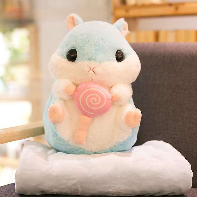 Gấu bông Hamster kèm mền 3 trong 5