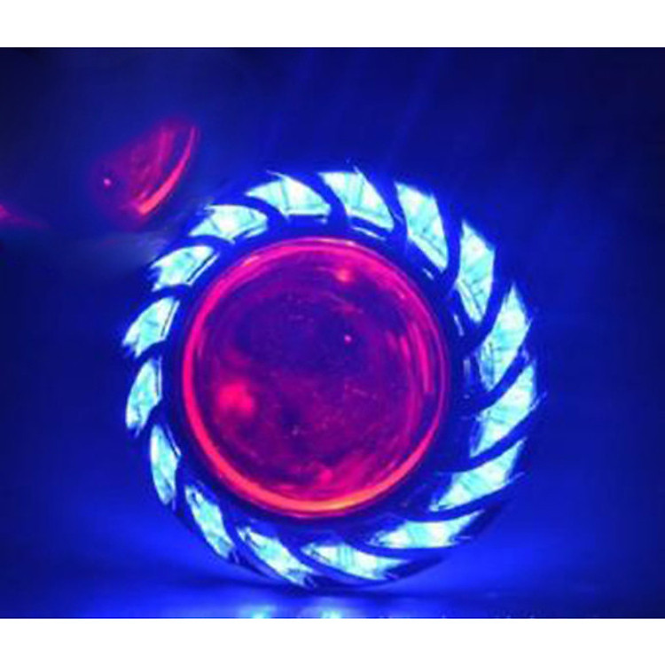 Đèn Pha Led Gương Cầu Lốc Xoáy A6 + Tặng 1 Đèn lazer đuôi xe ô tô, xe máy chống sương mù