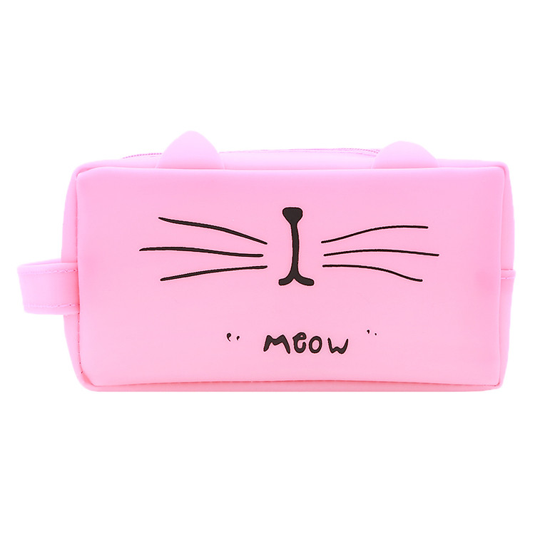 Bóp Viết Nhựa Uyên Loan VN Mèo Silicon – Hồng