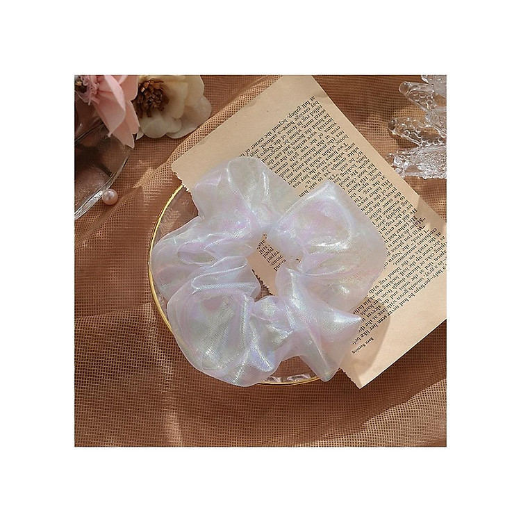 - Dây buộc tóc Scrunchies Hologram