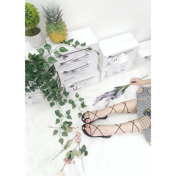 Sandal thắt dây bản ngang - D80