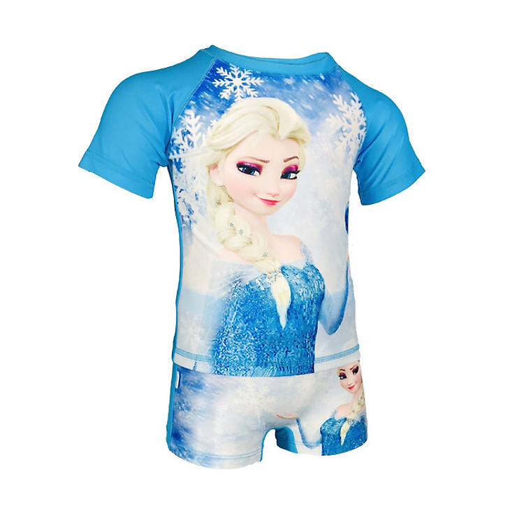 Đồ bơi bé gái quần rời họa tiết công chúa Elsa size từ 10kg đến 22kg