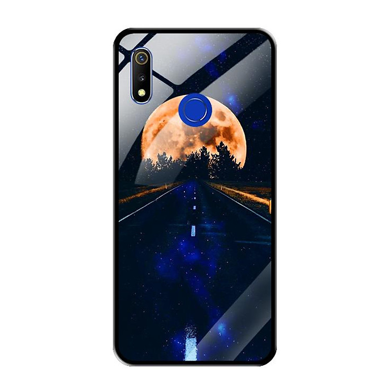 Ốp Lưng Kính Cường Lực cho Realme 3 Pro - 0448 MOON09 - Hàng Chính Hãng