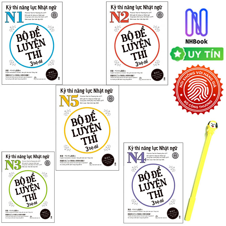 Sách Tiếng Nhật – Kỳ Thi Năng Lực Nhật Ngữ N1 + N2 + N3 + N4 + N5