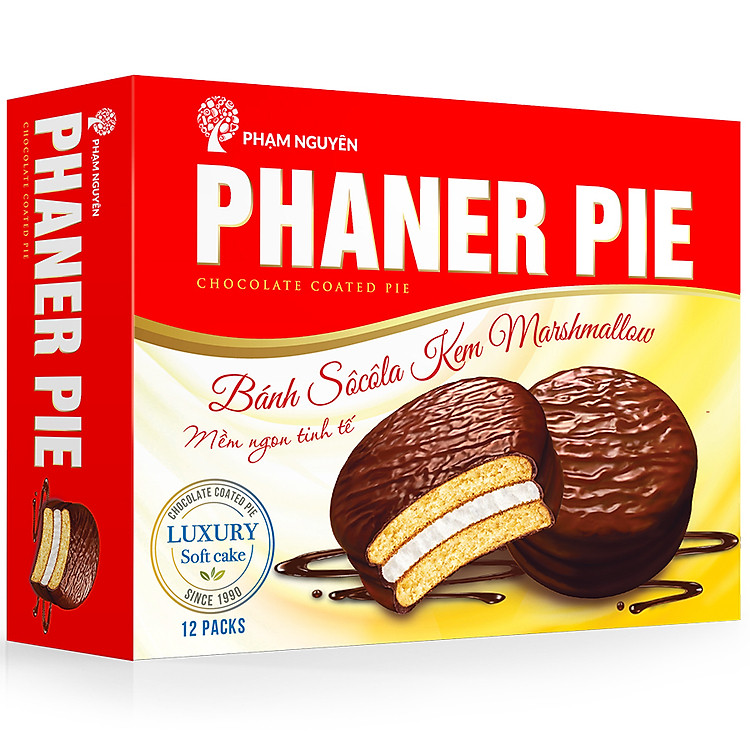Bánh Chocolate Kem Marshmallow Phaner Pie Hộp 336g