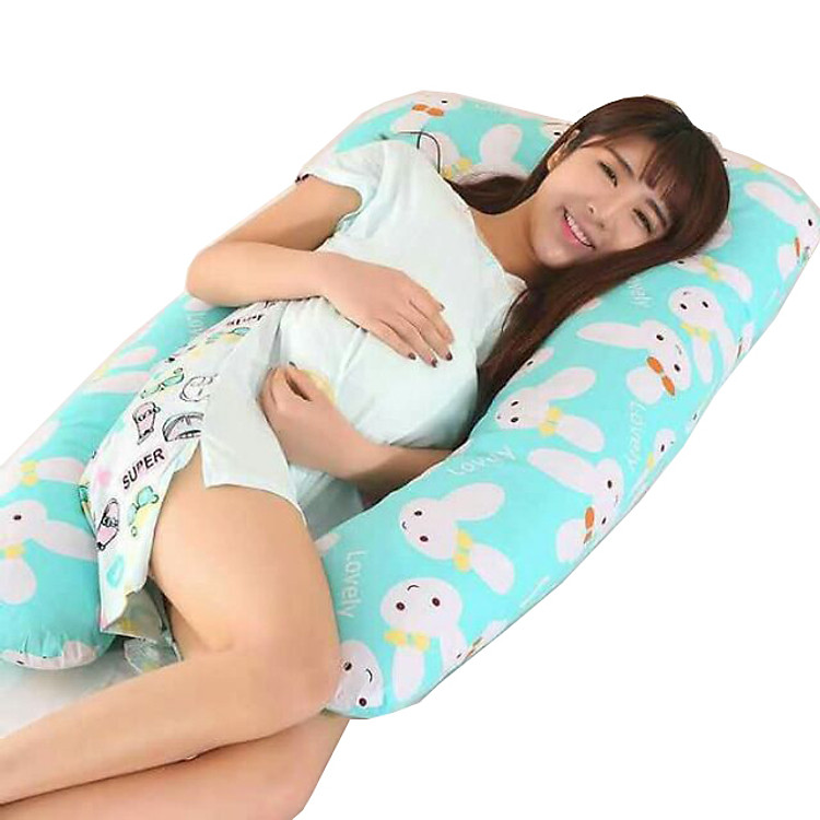 Gối chữ U dành cho bà bầu đa năng - giao hình ngẫu nhiên + Tặng 2 túi khử mùi giầy Nhật Pháp