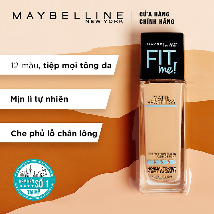 Kem Nền Mịn Lì Từ Nhiên Maybelline Fit Me (30ml)