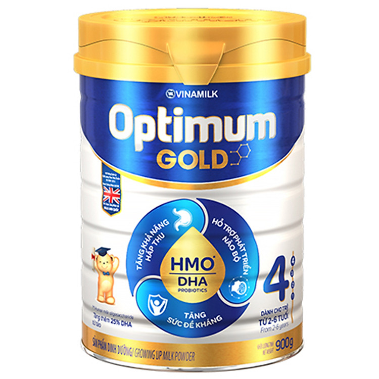 Sữa bột OPTIMUM GOLD Step 4 - Hộp thiếc 900g (dành cho trẻ 2-6 tuổi)