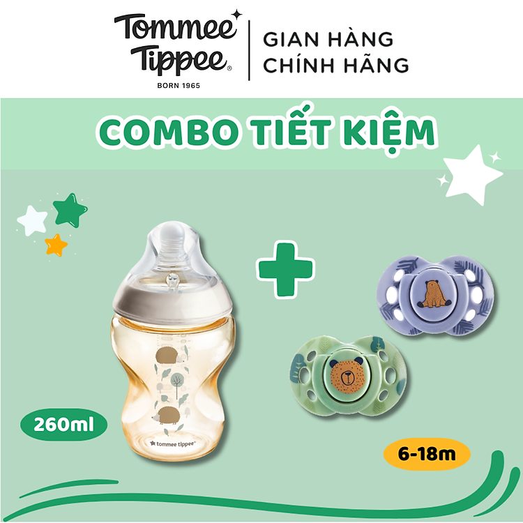 COMBO Ty Ngậm & Bình Sữa Tommee Tippee Uy tín Tiết kiệm - Hình ảnh 2