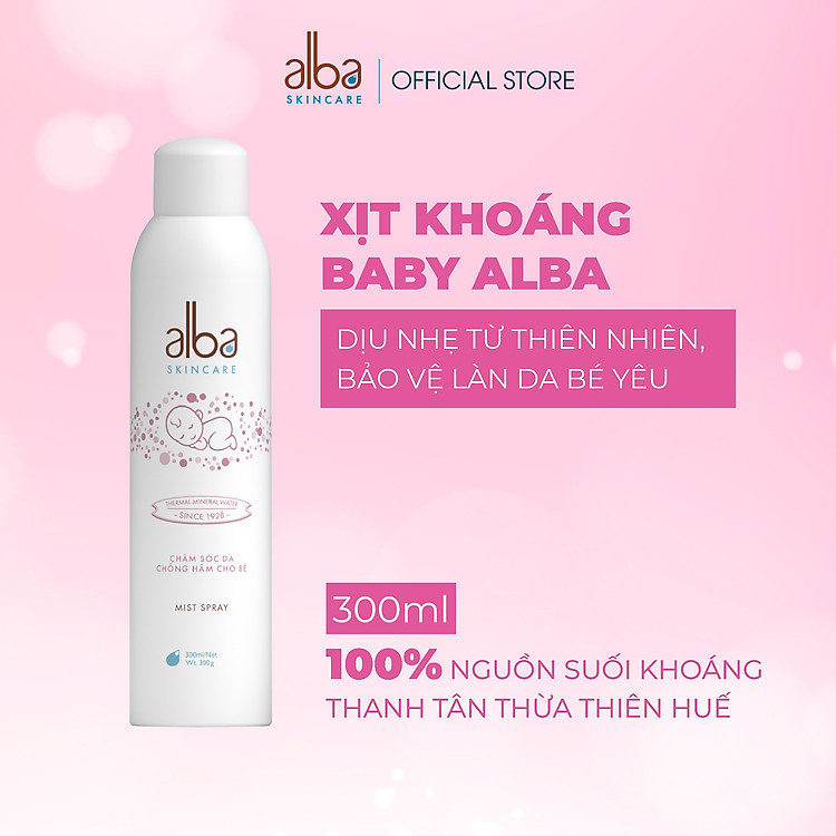 Mua tại Tiki: Xịt Khoáng BABY ALBA Chống Hăm 300ML Chính hãng, giá tốt