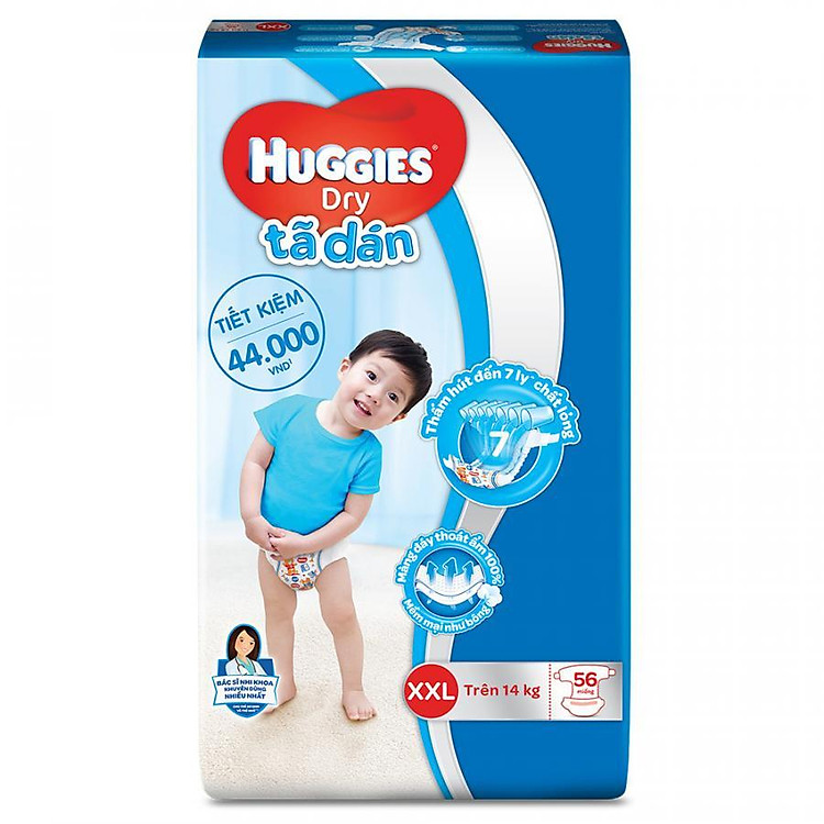 Tã dán Huggies Dry XXL56