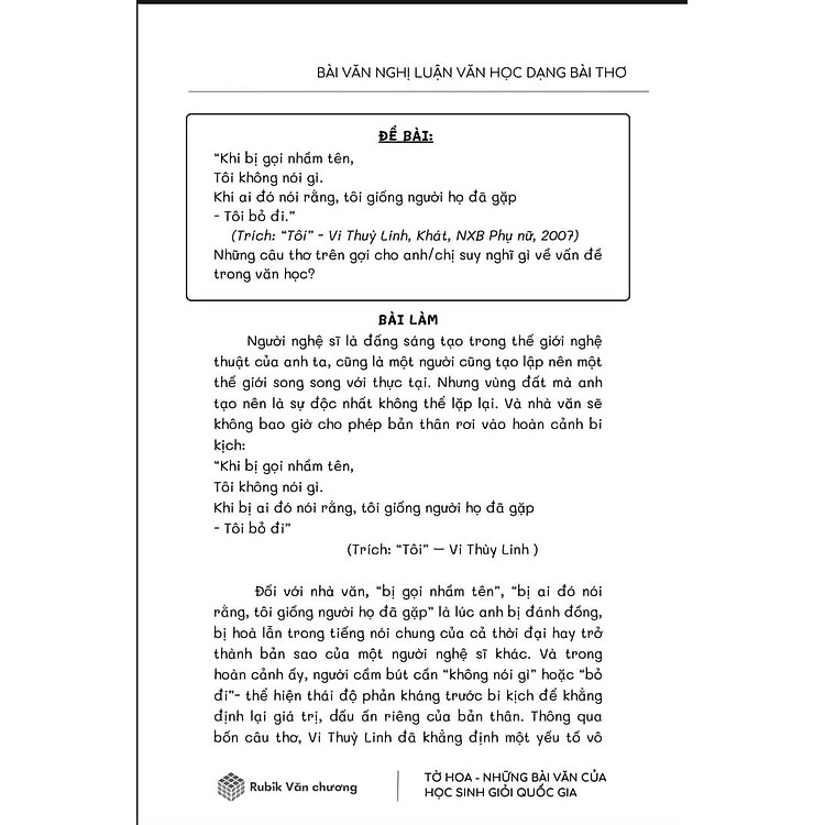 Tờ Hoa - Những Bài Văn Của Học Sinh Giỏi Quốc Gia - Ảnh 7