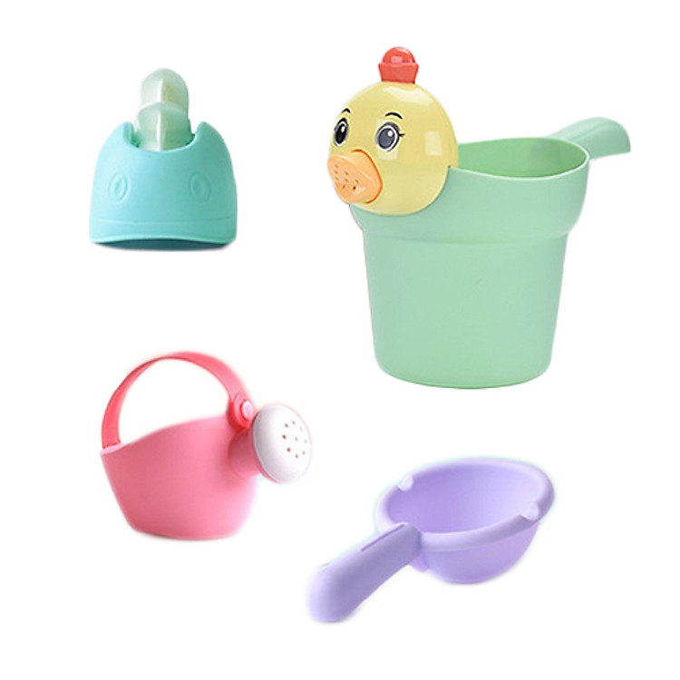 COMBO 4 Đồ Chơi Nhà Tắm Cho Bé, Nhựa Cao Cấp, An Toàn Cho Trẻ Nhỏ