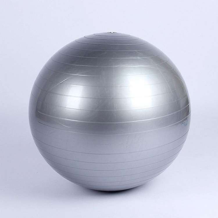 Bóng tập yoga trơn màu xám - tặng kèm bơm