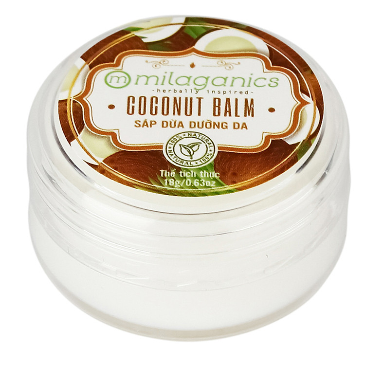 Sáp Dưỡng Dầu Dừa Milaganics (18g)