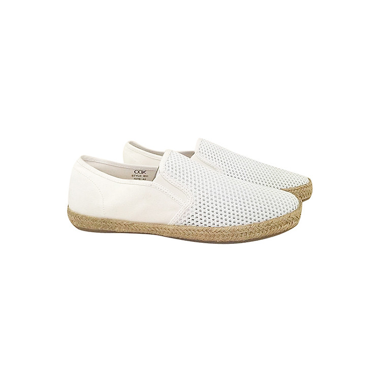 Giày Lười Vải Nữ Cox Shoes 831 - White