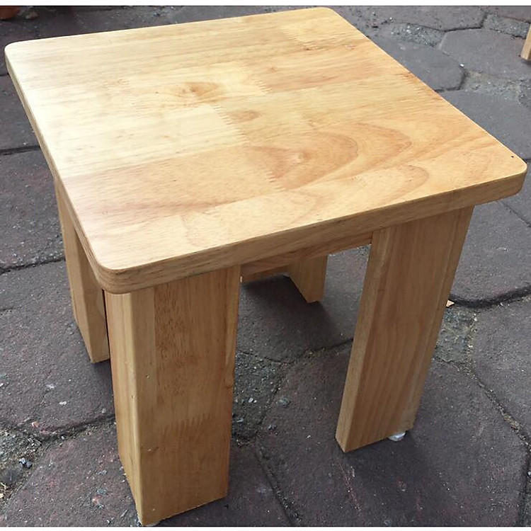 Ghế Đôn Gỗ Cao Su Tự Nhiên 30cm x 30cm