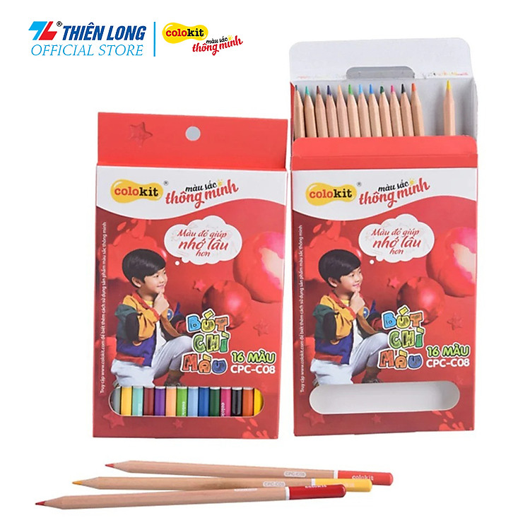 Bút chì Thiên Long Colokit CPC-C08 (16 màu) - Ảnh 3