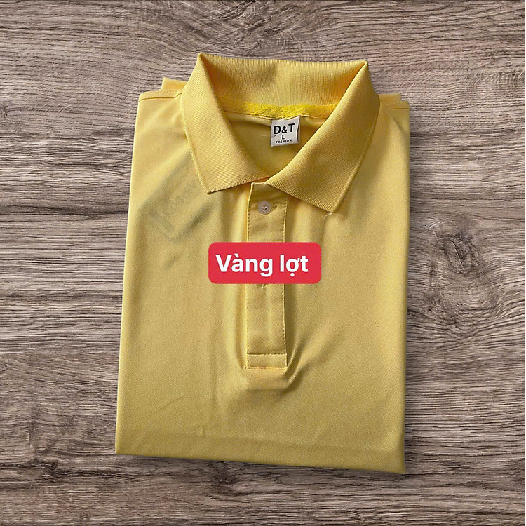 Áo Thun Có Cổ Cá Sấu Cao Cấp 4 Chiều Form Xuông Nữ - Nam Màu Vàng