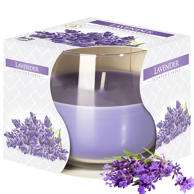Ly nến thơm tinh dầu Bispol Lavender 100g QT024458 - hoa oải hương