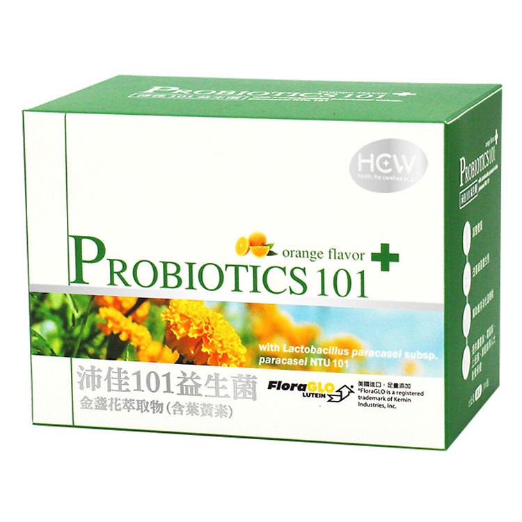 Thực Phẩm Chức Năng HCW Bảo Vệ Mắt Vigiis® 101-Probiotic Plus Chiết xuất Calendula - Hương Cam ( Hộp 30 Gói )